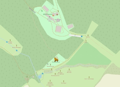 Eine Karte zeigt den Standort der Schauimkerei in Blockhausen.